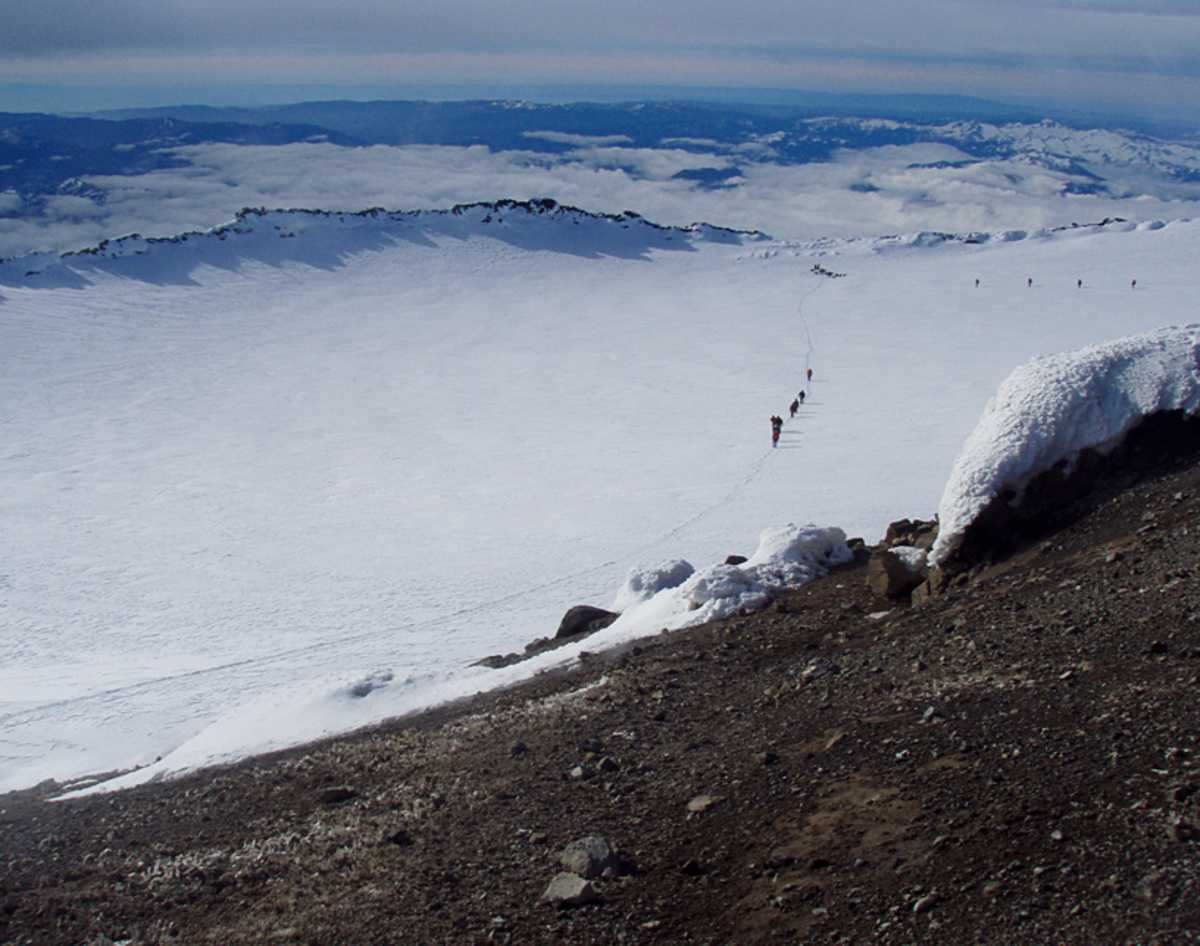 The crater at the summit