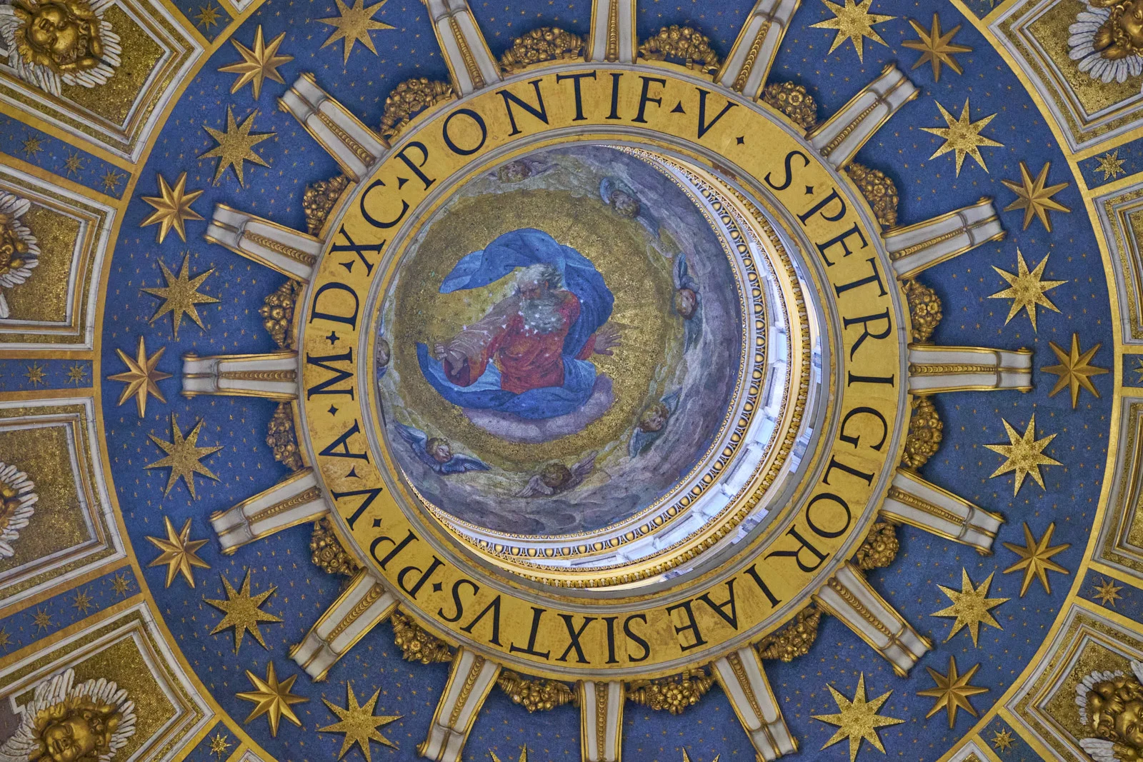Mosaic of God the Father in the lantern of St. Peter’s dome