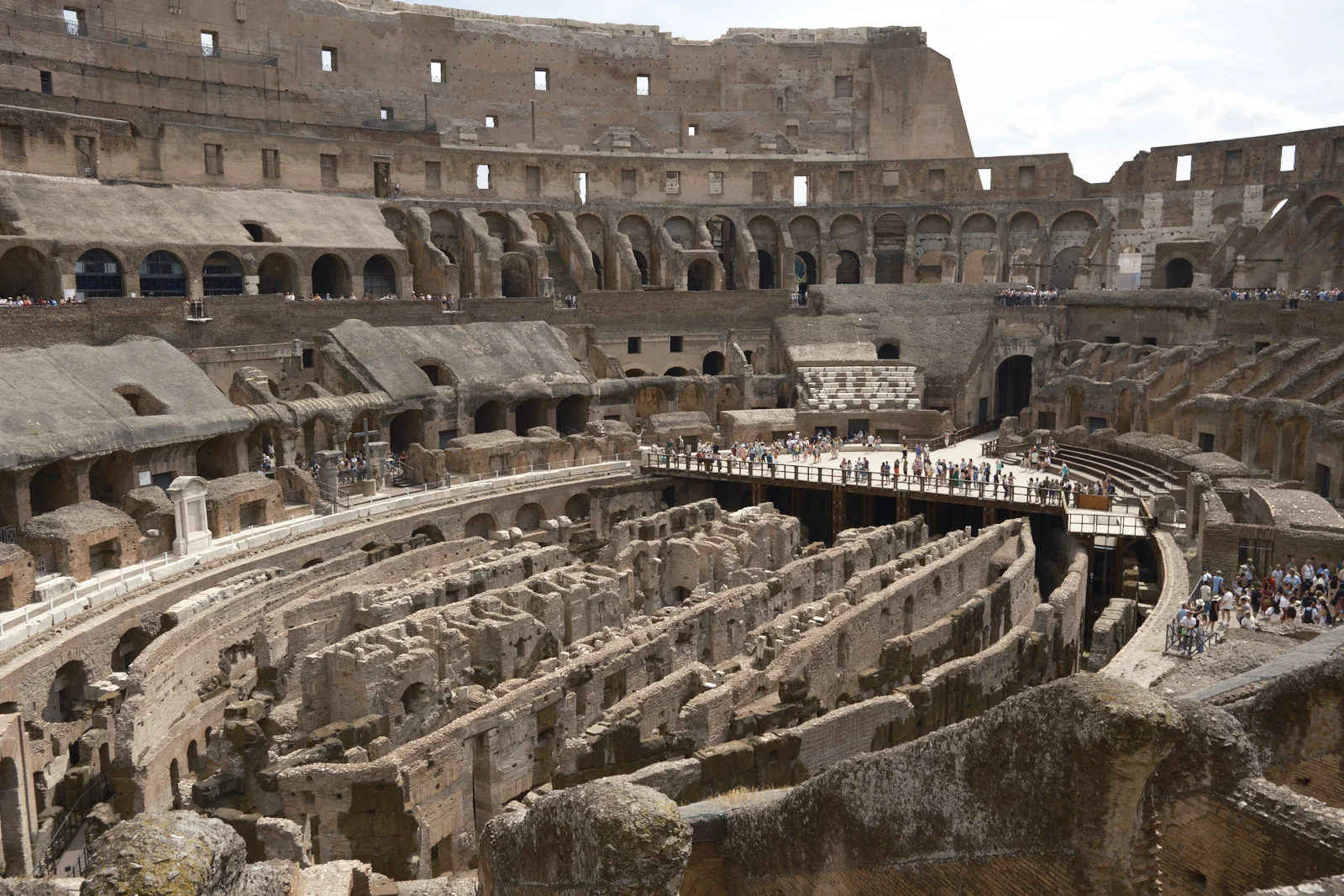 Colosseum hypogeum corridors from above