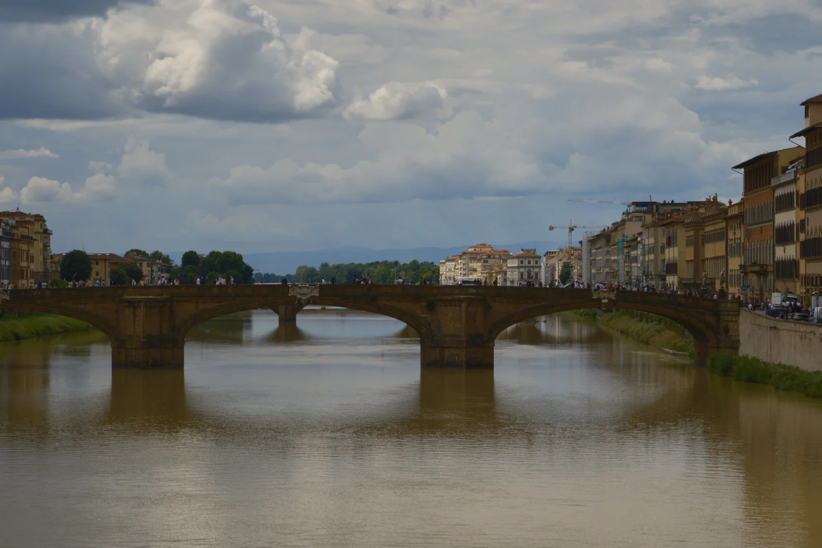 Three-arched Ponte Santa Trinita over the Arno