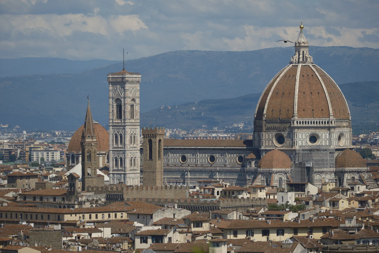 Skyline of Florence with the Duomo, campanile, and surrounding hills