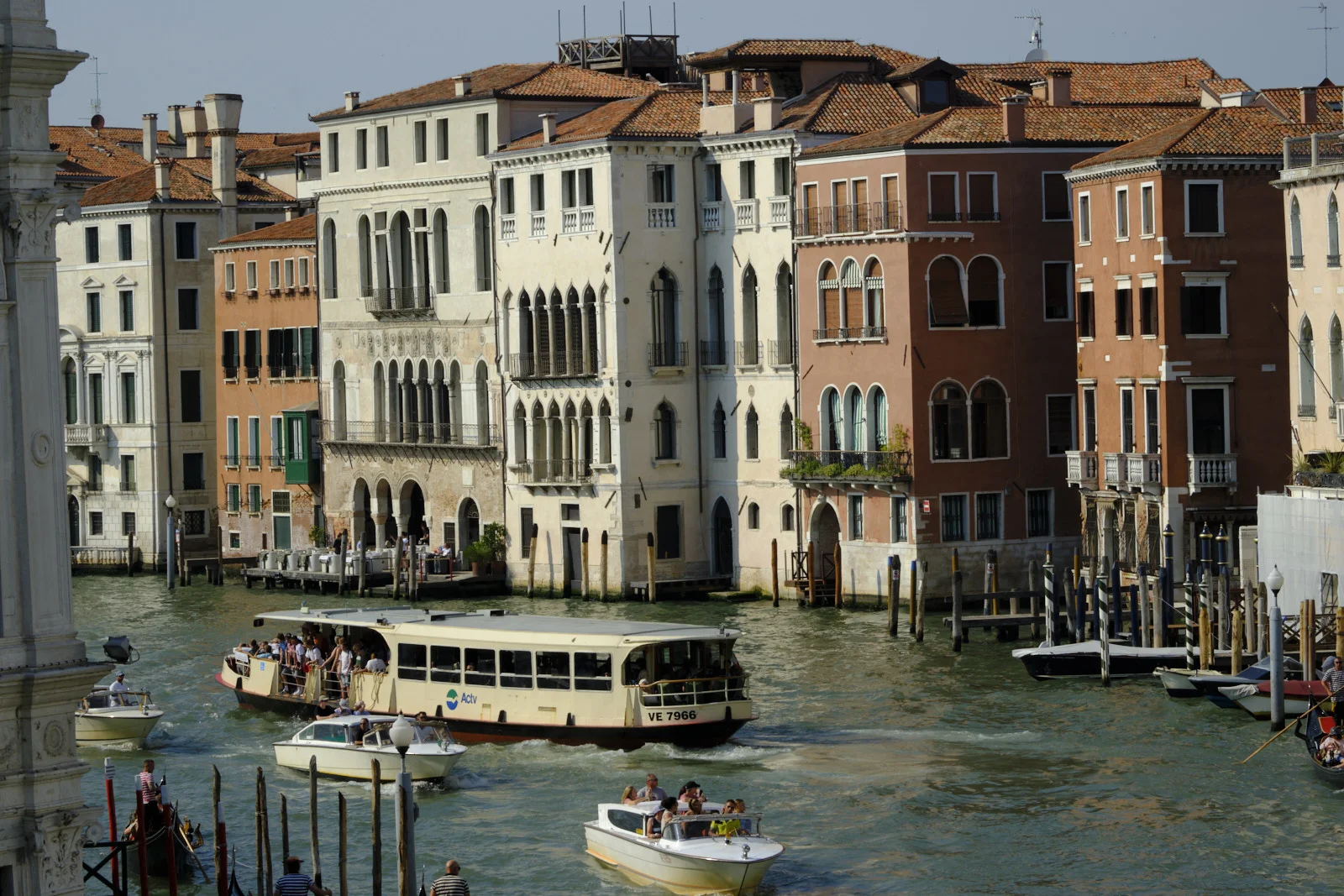 Vaporetto and water taxis on the Grand Canal