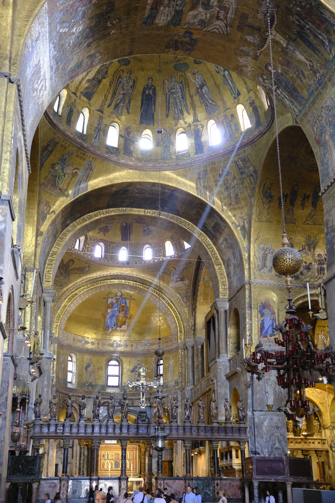 Apse mosaic of Christ Pantocrator and the choir of St. Mark’s Basilica