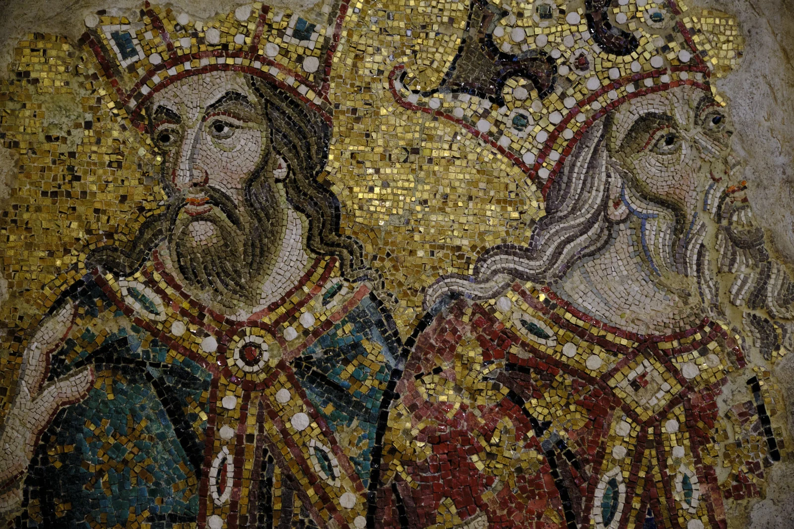 Mosaic of two crowned kings in St. Mark’s Basilica