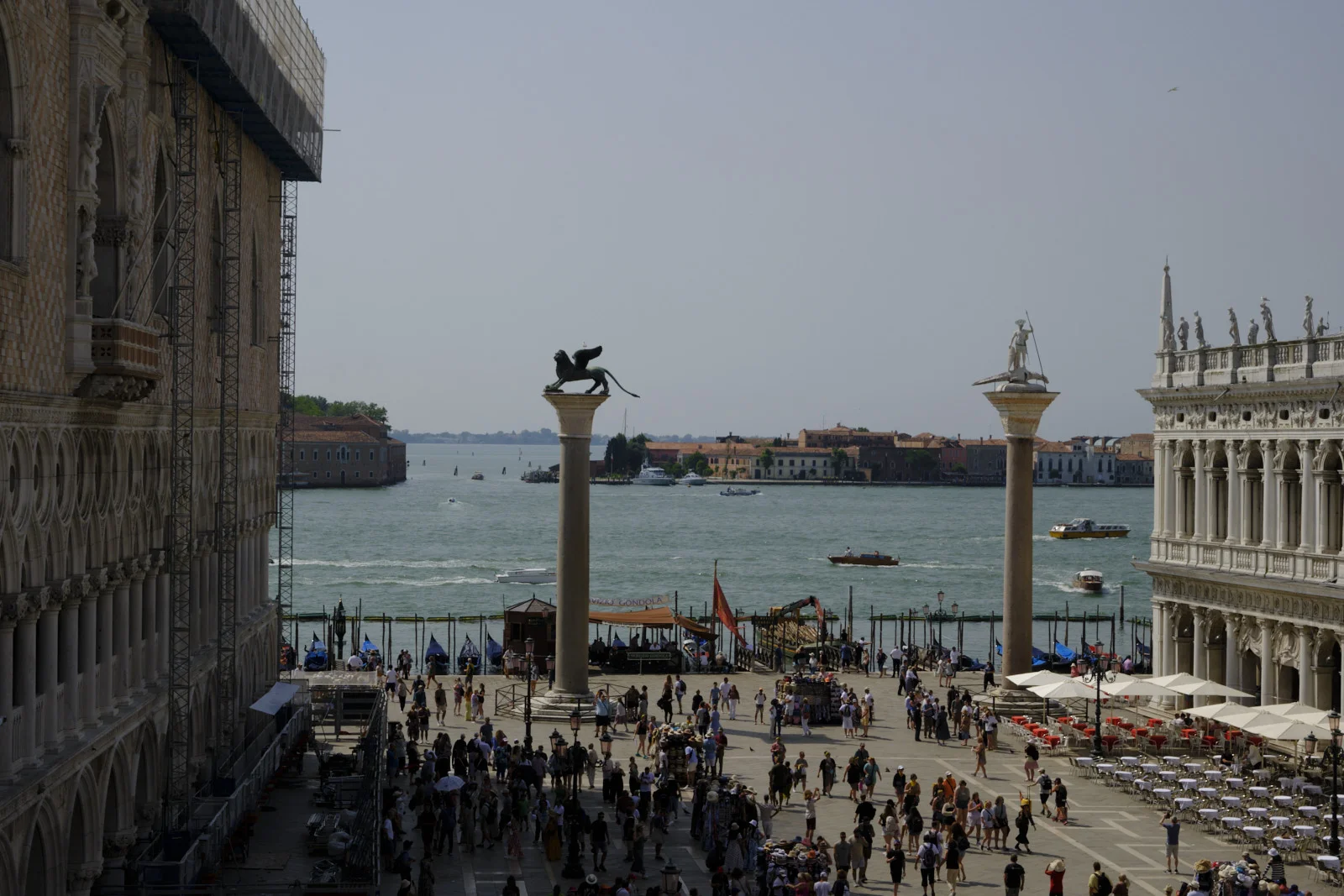 Columns of the Lion and St. Theodore between the Doge’s Palace and the Biblioteca Marciana