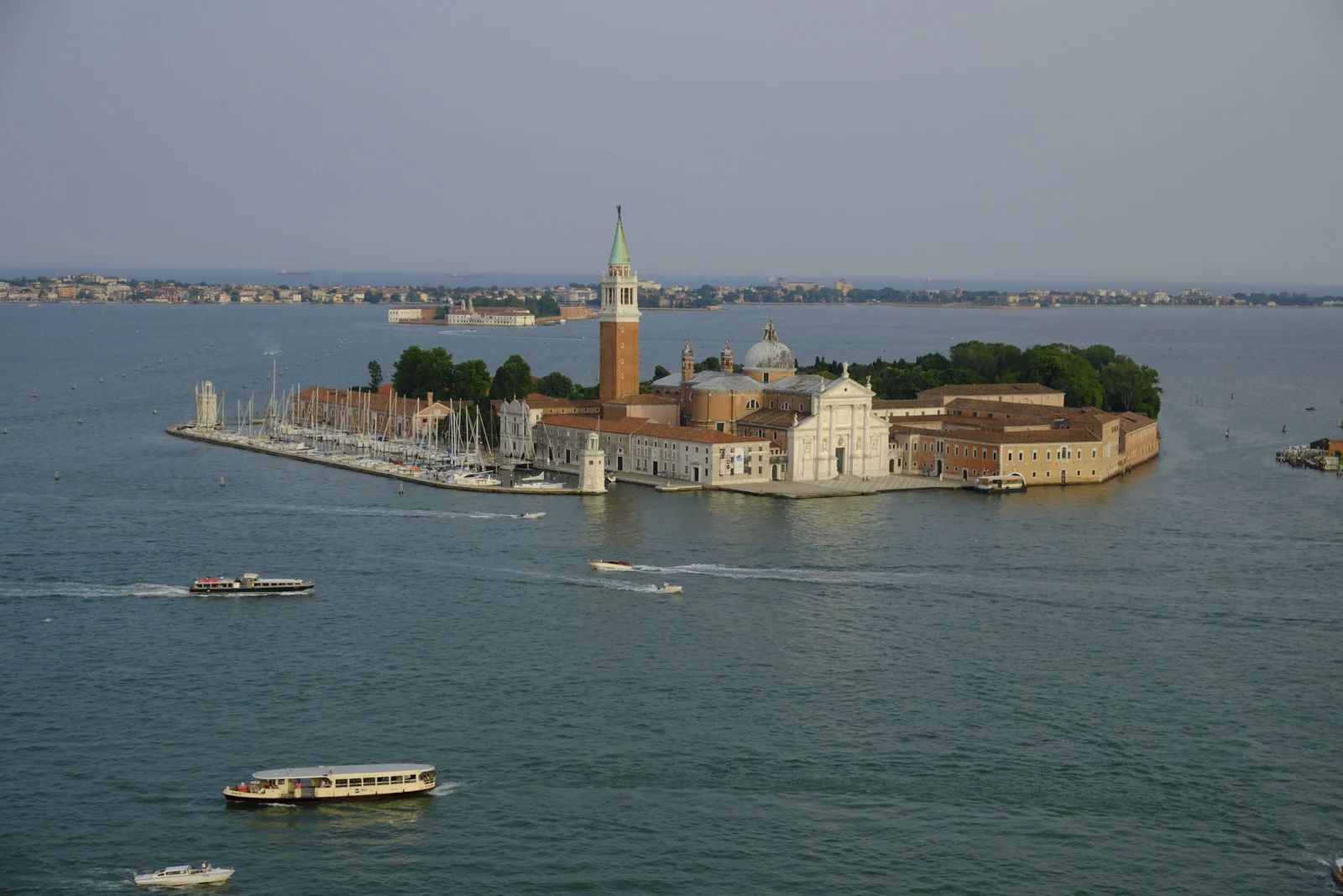 Island of San Giorgio Maggiore with Palladio’s church, campanile, and monastery