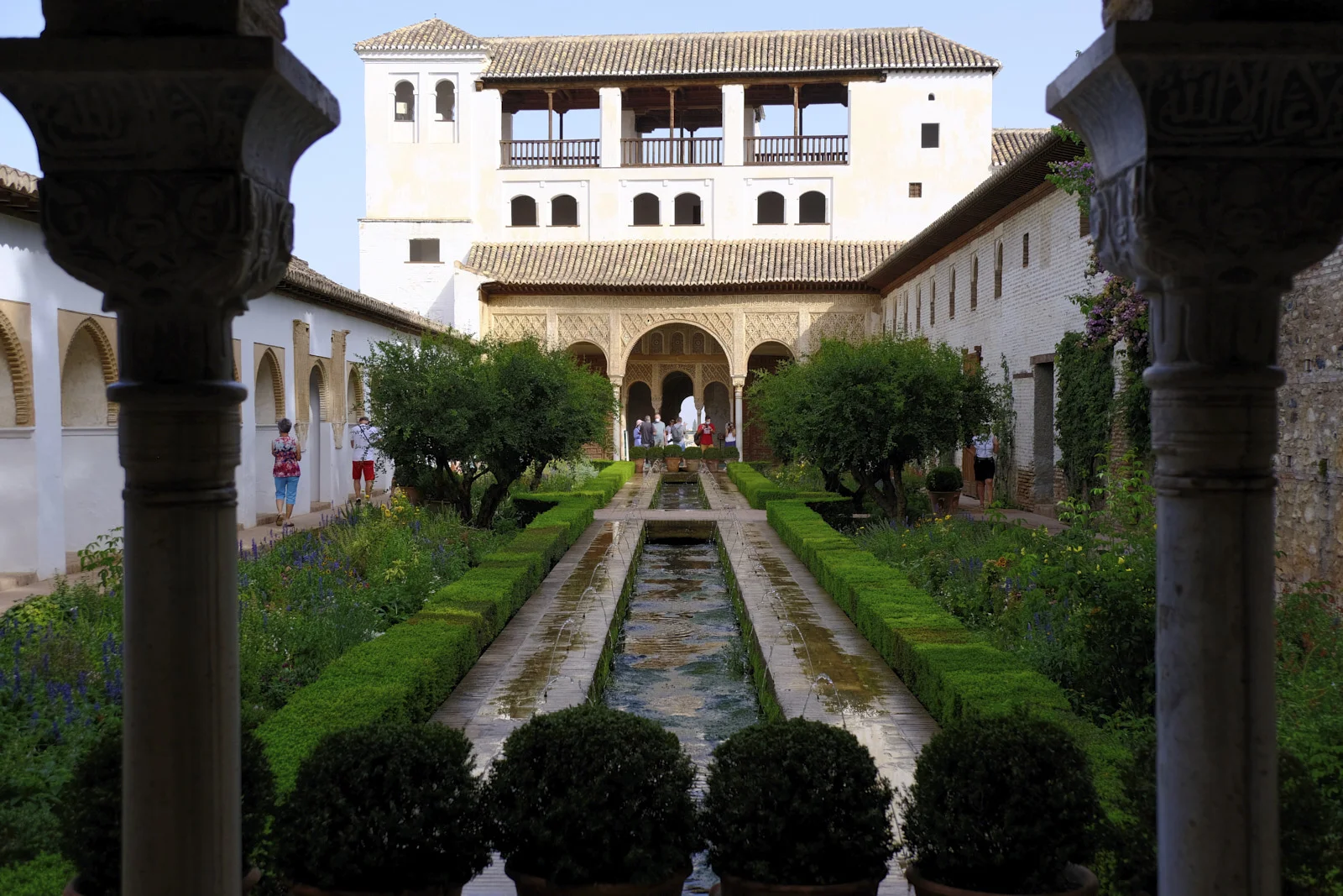 The Patio de la Acequia in the Generalife at Granada.