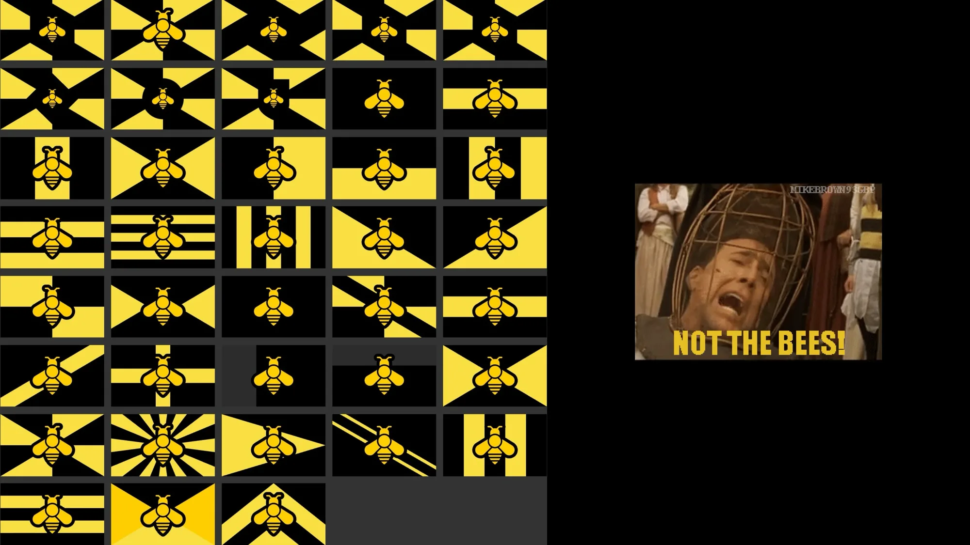 Bee flag grid