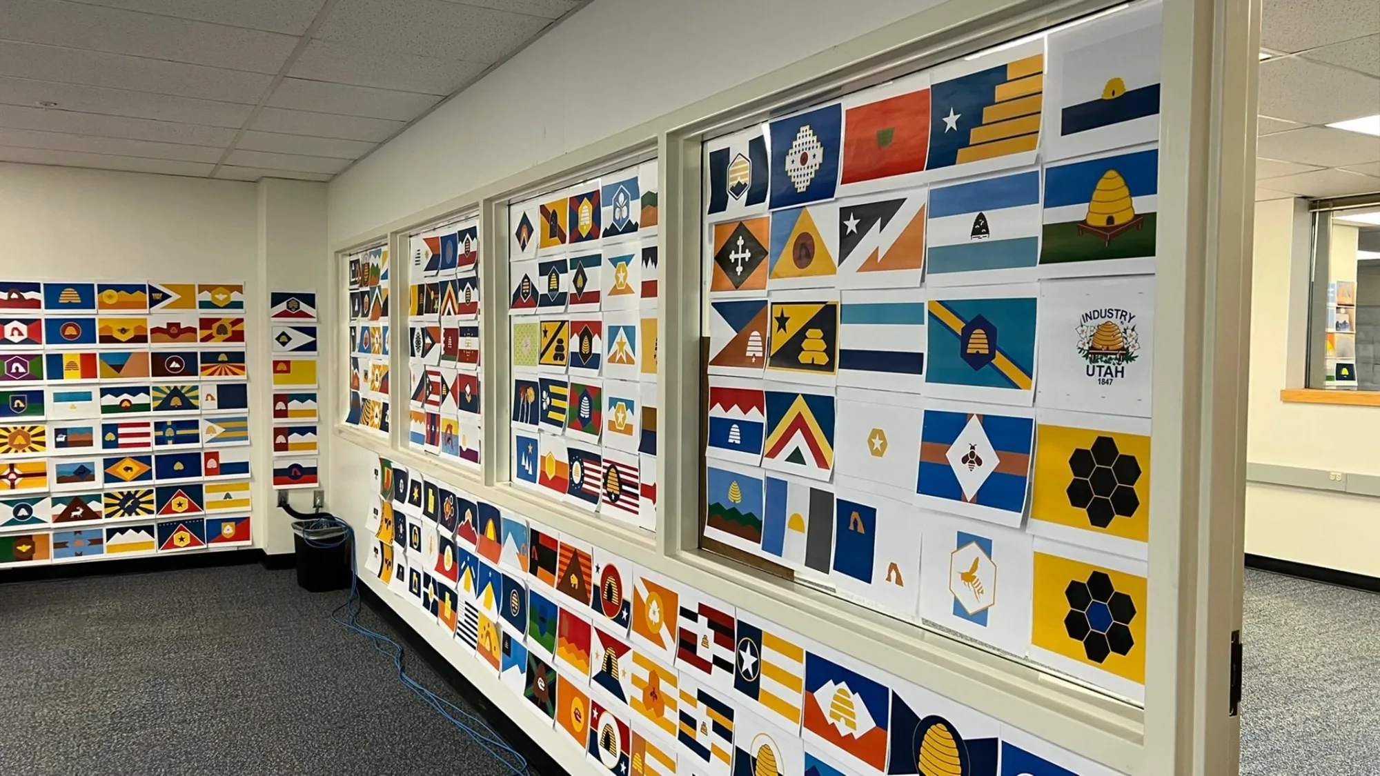 More walls of flags