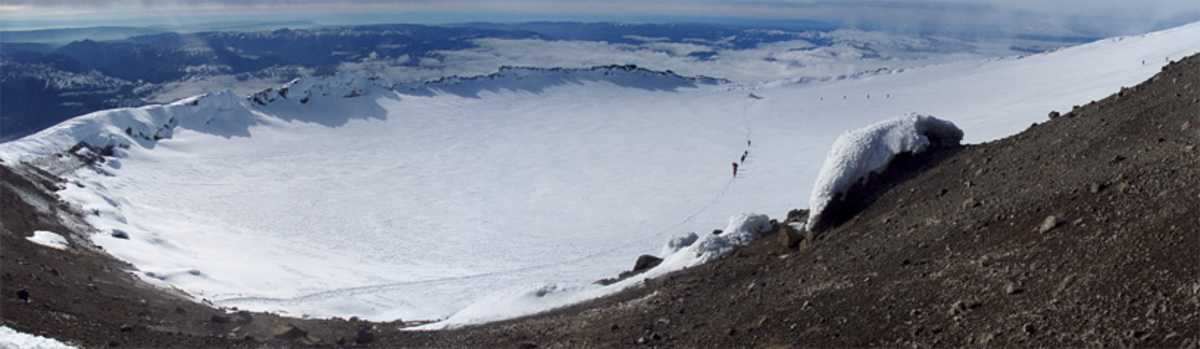 The crater at the summit