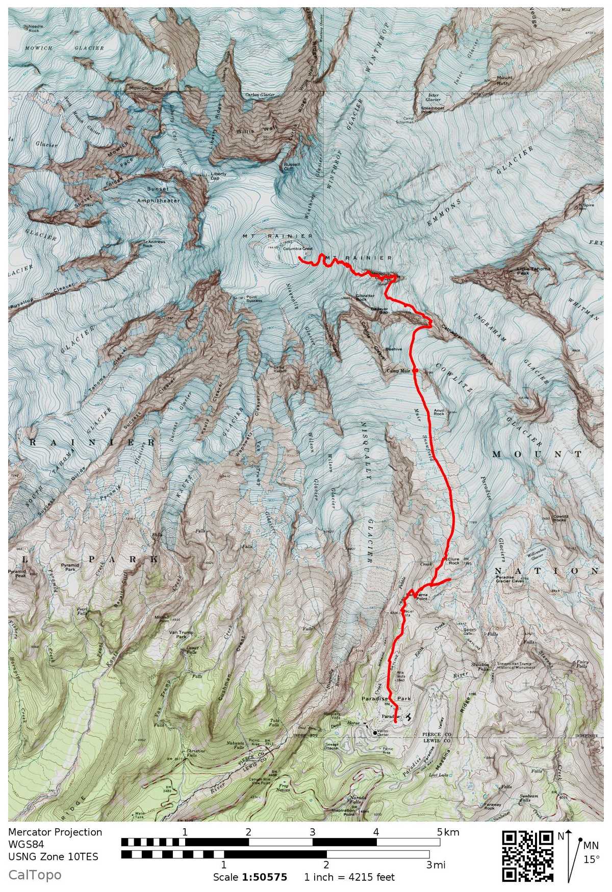 Rainier Map DC Route 2019