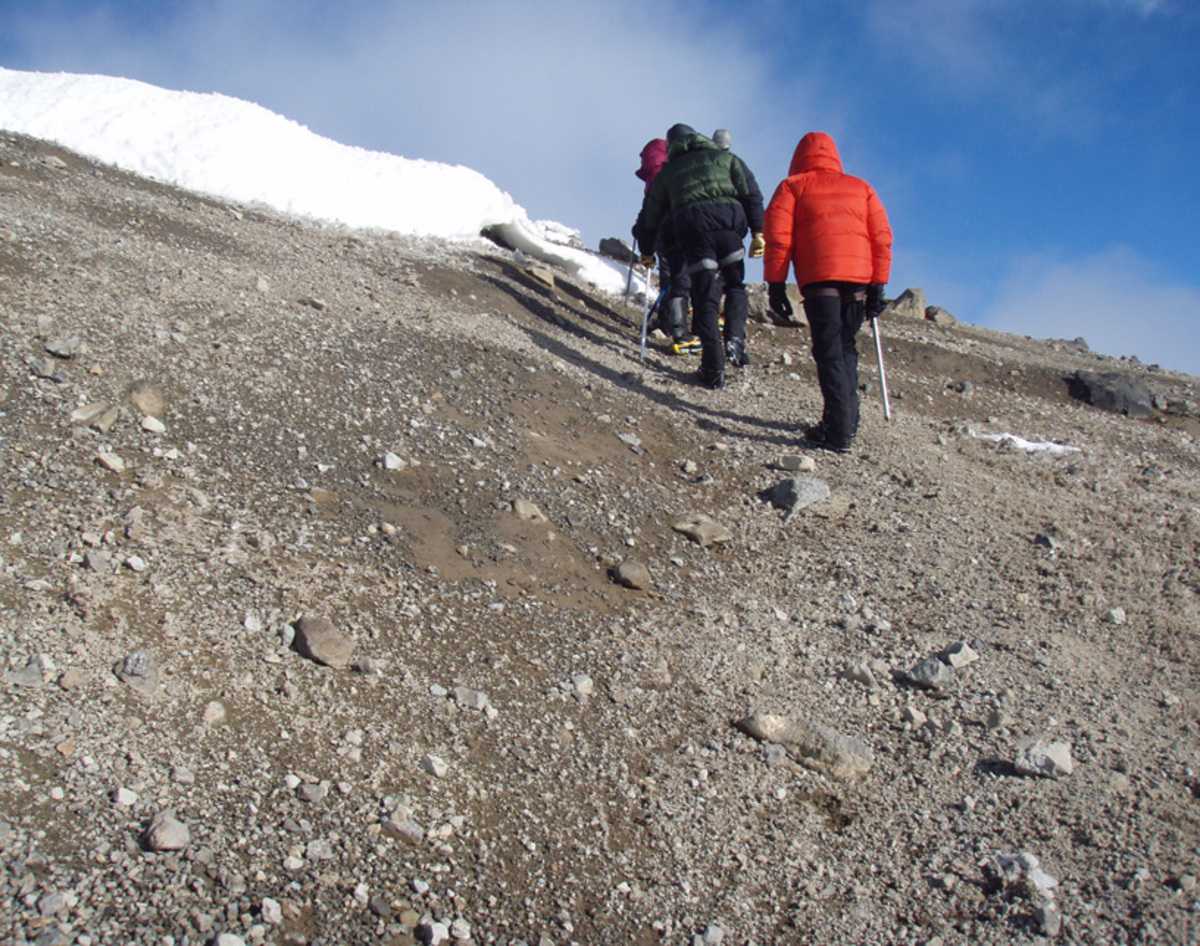 The crater at the summit