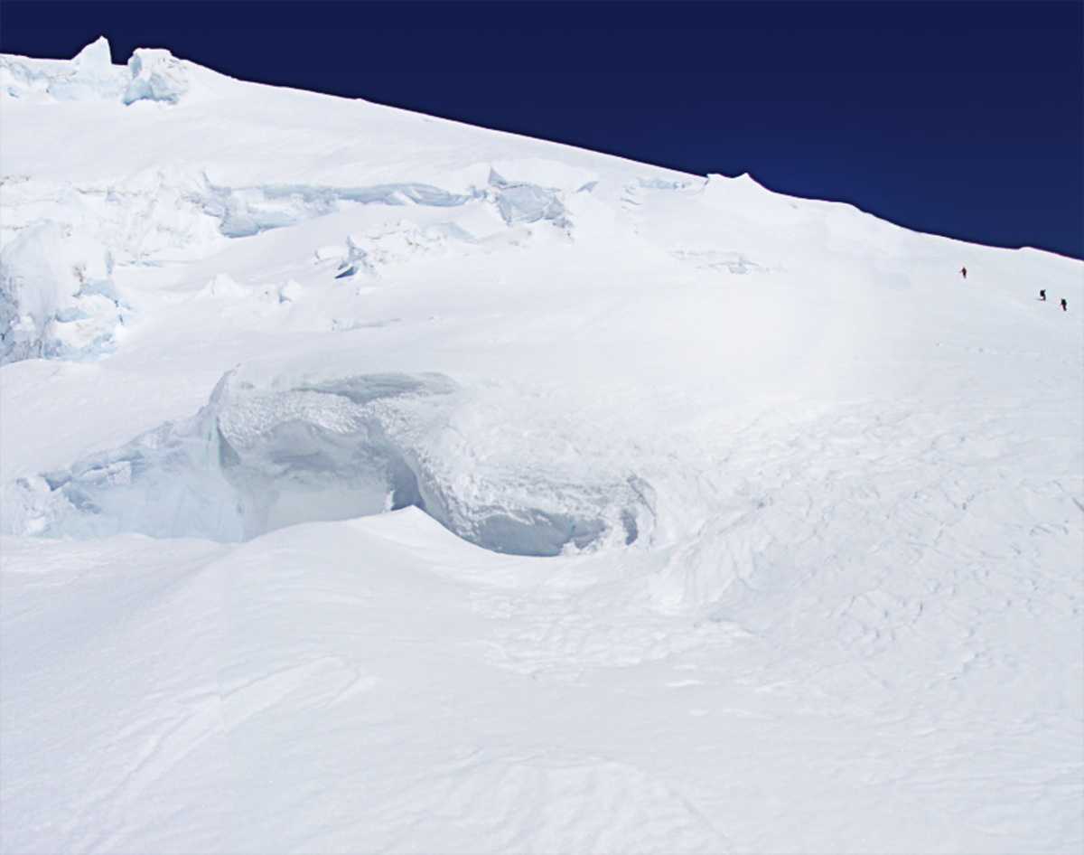 Descending the Ingrahm glacier